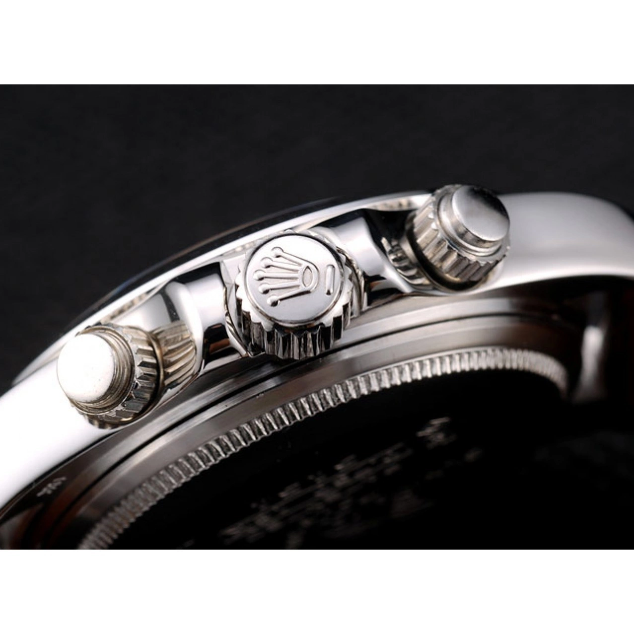 Rolex aaa copy Lady Dial Tachymeter Rolex Strap Daytona Case Brown Steel Leather Stainless White 0711